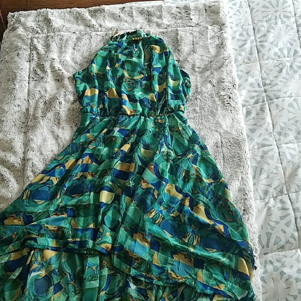 High low halter dress